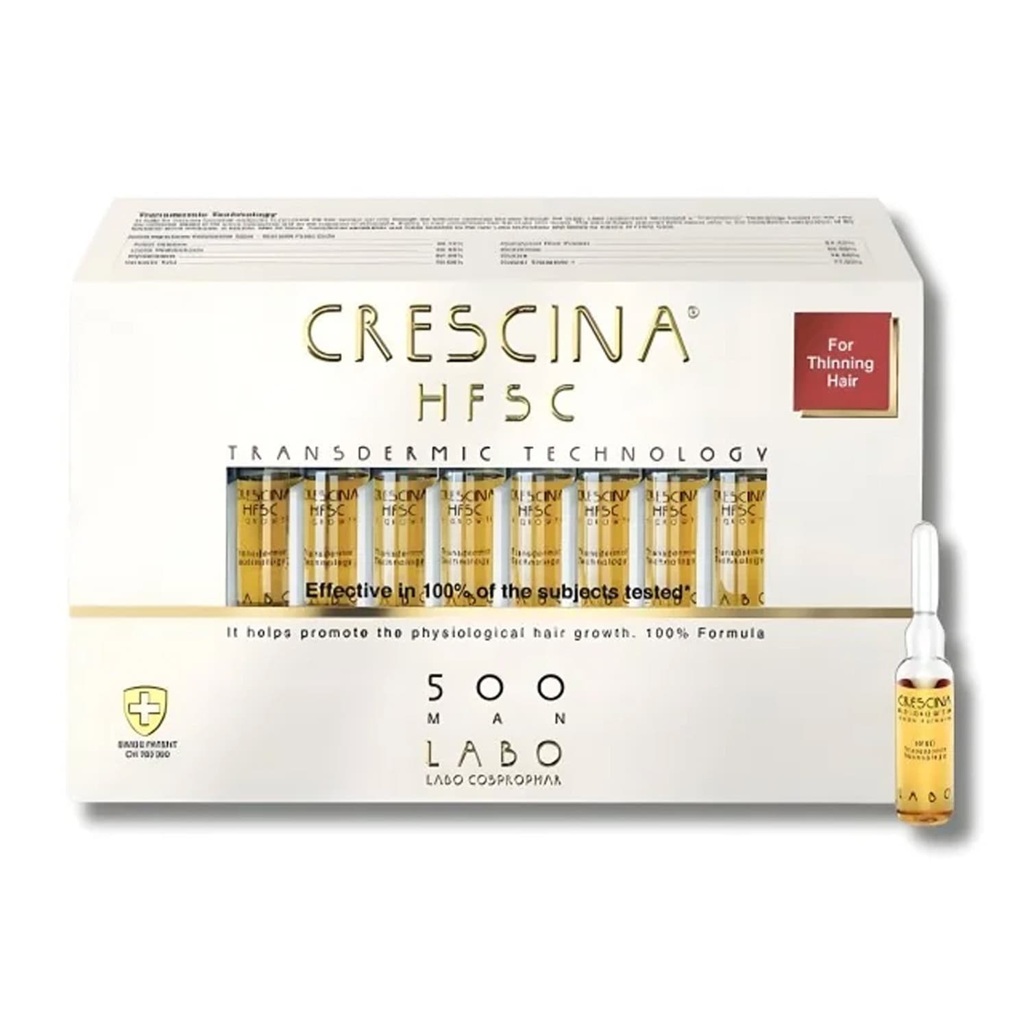 Crescina Hfsc Transdermique (repousse) 500 Homme 20 Ampoules