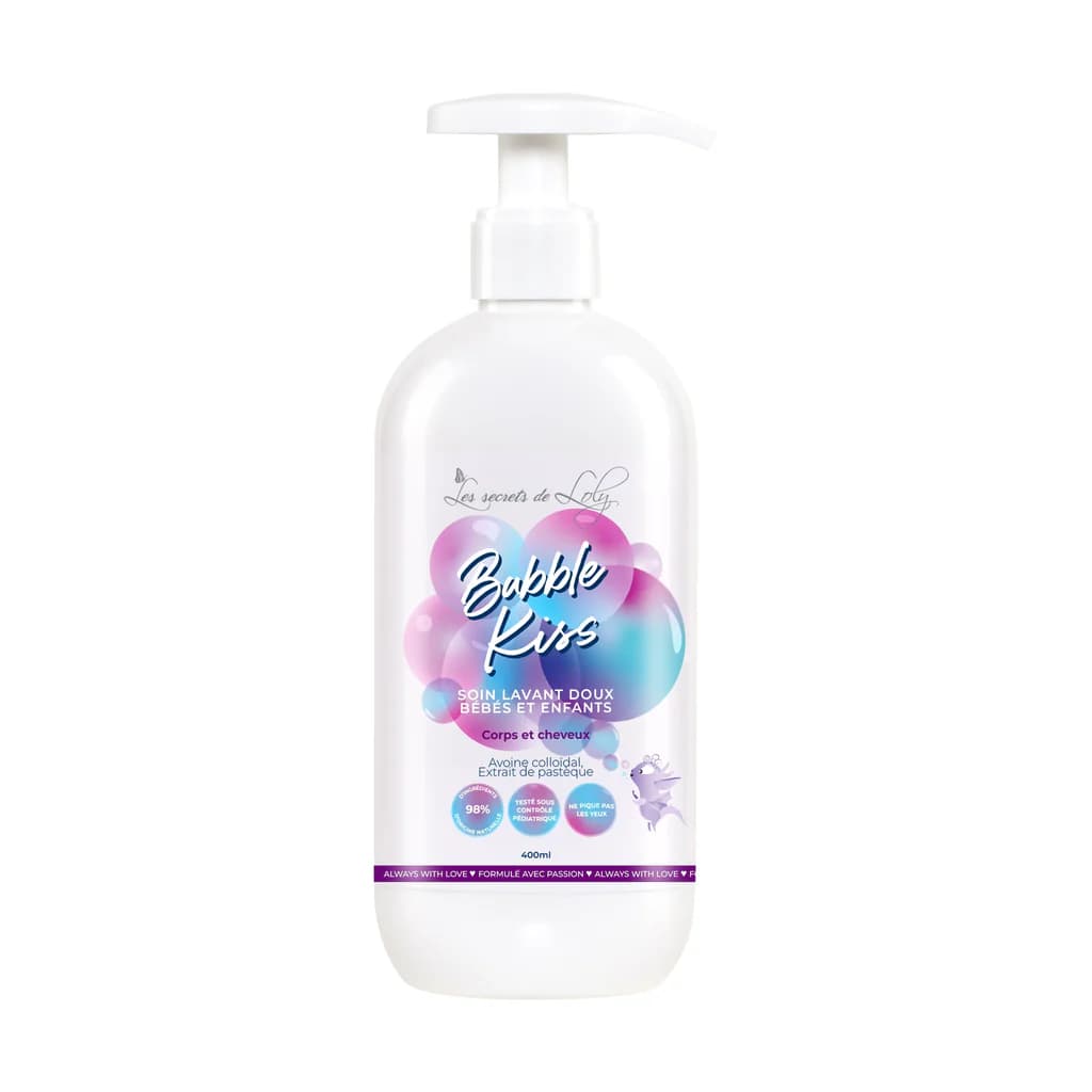 Les Secrets De Loly Bubble Kiss Soin Lavant Doux Bebes Et Enfants 400ml