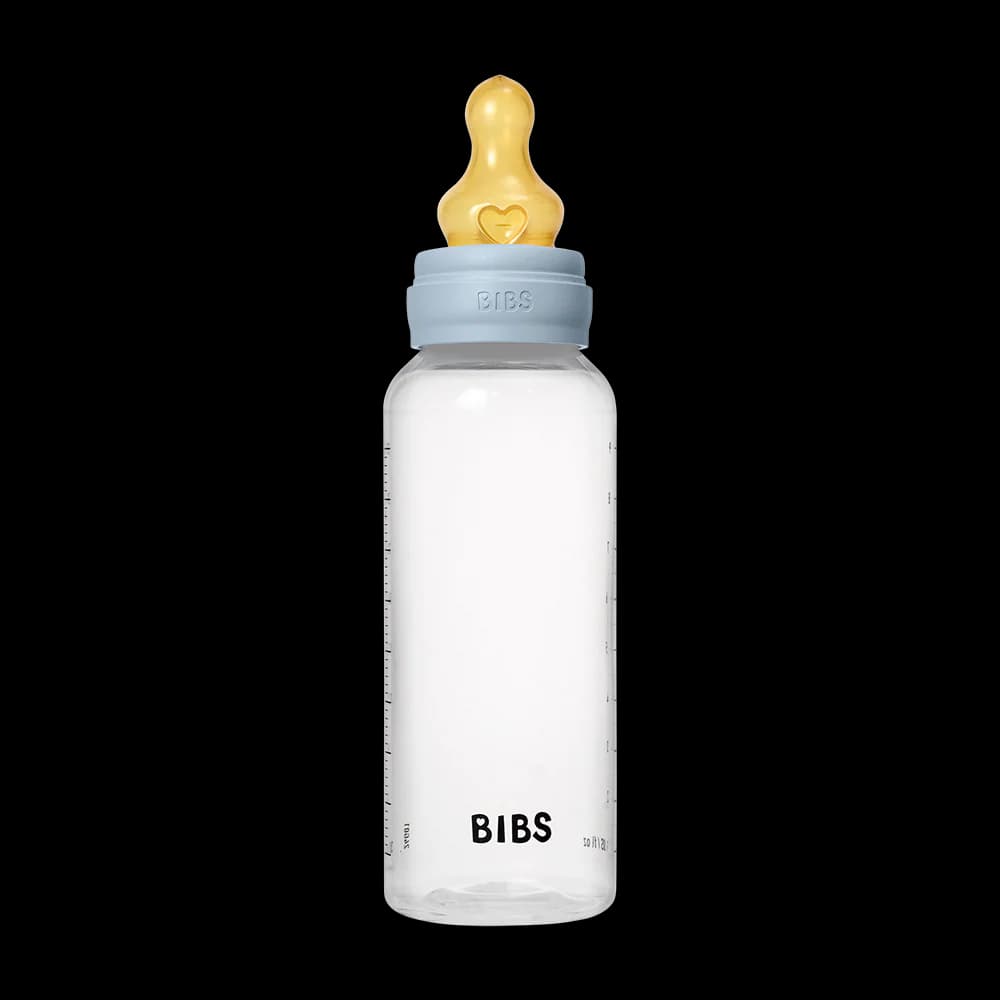 Bibs Biberon Debit Lent Pp Sans Bpa Avec Tetine En Latex 0m+ Baby Blue 270ml