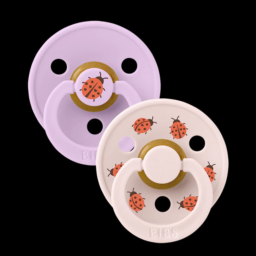 Bibs Colour 2 Sucettes Taille 1 Ladybug Violet Sky Petal 0 A 6 Mois
