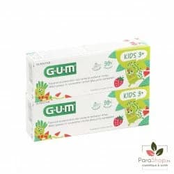 Gum Kids Dentifrice Fraise 3-6 Ans 2X50ML